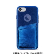 IPC747CSHINEPDKBLUE [PURO ShinePocketシリーズ カードポケット付PC/TPUケース iPhone 6/6s/7/8対応 DarkBlue]
