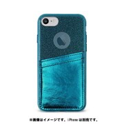 IPC747CSHINEPDKGRN [PURO ShinePocketシリーズ カードポケット付PC/TPUケース iPhone 6/6s/7/8対応 DarkGreen]