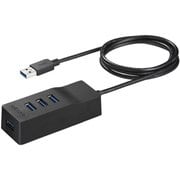 BSH4A110U3VBK [USB3.0セルフパワーハブ 4ポートタイプ テレビ背面取り付け金具付 ブラック]