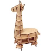 Wooden Art ki-gu-mi Living キリン 収納付きスツール [クラフトトイ 対象年齢：4歳以上]