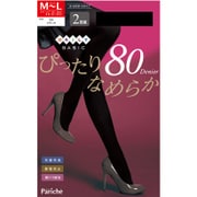 ぴったりなめらかタイツ 2足組 ML ブラック 80デニール