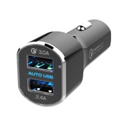 DC充電器 5.4A急速充電 リバーシブルUSB 2ポート QC3 自動判定 AJ-554