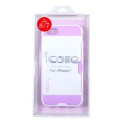 J8-10PU [iPhone 8/7専用 カードポケット付き衝撃吸収ケース パステルパープル]
