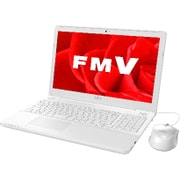 ノートパソコン LIFEBOOK AHシリーズ/15.6型ワイド/Celeron 3865U/メモリ 4GB/HDD 1TB/DVDスーパーマルチ/Windows 10 Home 64ビット/Office Home and Business プラス 365 サービス/プレミアムホワイト FMVA42B3W