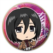 進撃の巨人 缶バッジ ミカサ [キャラクターグッズ]
