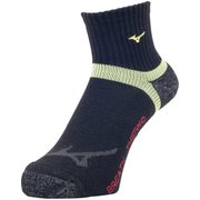 32JX660190 23-25 [ブレスサーモ ショート丈ソックス ユニセックス 23～25cm ブラック×セーフティイエロー]