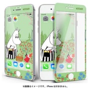 MNC03i7 [GENTLE GUARD iPhone 8/7対応 フルカラーデザイン強化ガラス 抗菌コーティング99.9％ ムーミン・グリーン]