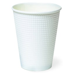 断熱性 エンボス 紙コップ 340ml 50個入 無地 SMP-340E-2