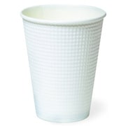 SMP-340E-2 [断熱性 エンボス 紙コップ 340ml 50個入 無地]