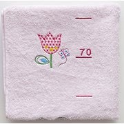 17-1 身長が測れるタオル バスタオル ピンク お花
