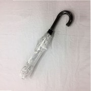 折りたたみ傘 ショートイワイド 折り畳みビニール傘 60cm 手開き式 ブラック