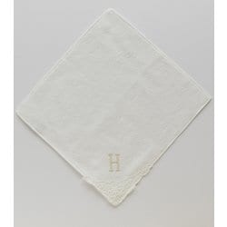 17-30 イニシャルレース ハンカチタオル ハンカチ H