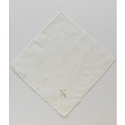 17-30 イニシャルレース ハンカチタオル ハンカチ N