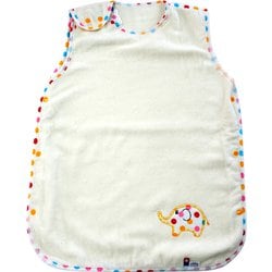 395 アップリケスリーパー クリーム 水玉パイピング
