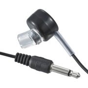 片耳モノラルイヤホン 直径3.5 ストレート型 ラジオ用 1m ブラック EAR-B351-K