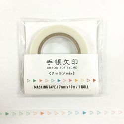 7mm×10m 手帳矢印 クレヨンmix