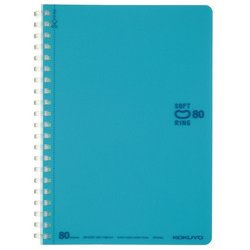 ソフトリングノート ドット B6（182×128mm） B罫（中横罫）/罫幅6mm（ドット入り） 26行 80枚 空 ス-SV348BT-LB