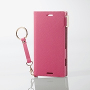 PD-SO02KPLFJPND [Xperia XZ1 Compact ソフトレザーカバー 女子向 磁石 ストラップ付 ディープピンク]