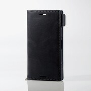 PD-SO02KPLFYBK [Xperia XZ1 Compact ソフトレザーカバー 磁石付 ブラック]