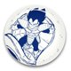 ドラゴンボールZ 陶磁器絵皿(セラミックプレート) (2)ベジータ [H150×D150×W20mm]
