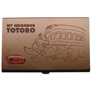 メタルカードケース (12)となりのトトロ ダークブラウン(ネコバス) [約H60×W93×D10mm]