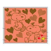 SNOOPY ミニタオル ハート・ピンク [キャラクターグッズ]
