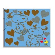 SNOOPY ミニタオル ハート・ブルー [キャラクターグッズ]