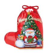 X'mas ラッピングバッグ サンタクロース/ソックス/赤 M 830216
