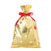 X'mas ラッピングバッグ メタリック/金 L 833576