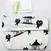 ES-584-67 みこしねこまん ポーチS ホワイト [みこしねこまん ポーチＳ]