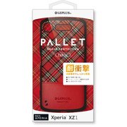LP-XPXZ1HVCDFB [「PALLET Design」 Xperia XZ1用 ケース チェック柄 レッド]