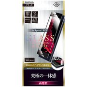 LP-XPXZ1FGRBK [Xperia XZ1用 ガラスフィルム 3Dフルガラス 0.25mm 高光沢（G2） ブラック]