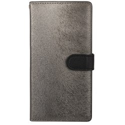 HAN11345Z1C [Xperia XZ1用 カーフダイアリー メタルBK]