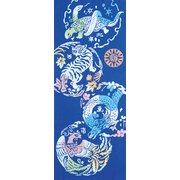 54556 [Kenema 注染手ぬぐい 縁起 四神 青]