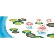 51648 [Kenema 注染手ぬぐい 花圃 睡蓮]