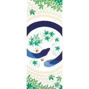 54547 [Kenema 注染手ぬぐい 生き物 青うなぎ]
