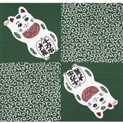66683 [Kenema 手捺染大風呂敷 招きにゃんこ]