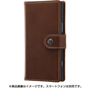IN-RXZ1CRLC2/BR [Xperia XZ1 Compact スナップボタン付きリアルレザーケース ブラウン]