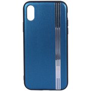 C-IPC8C04-03LV02 [メタル&PUレザーケース iPhone X Business Metal Case ネイビー]