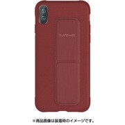 C-IPC8C02-01RC02 [スタンド・グリップ機能付 PUレザーケース iPhone X Leather Grip Case ワインレッド]