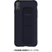 C-IPC8C02-01LL02 [スタンド・グリップ機能付 PUレザーケース iPhone X Leather Grip Case ネイビー]