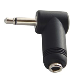 変換アダプター L型3.5mmモノラルミニプラグ-3.5mmモノラルミニジャック FAD-801MM