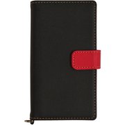 3644XZ1C [Xperia XZ1 Compact 手帳型ケース マグネット +COLOR ブラック×レッド]