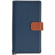 3646XZ1C [Xperia XZ1 Compact 手帳型ケース マグネット +COLOR ネイビー×ブラウン]