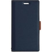 3649XZ1C [Xperia XZ1 Compact 薄型手帳ケース サイドマグネット SLIM FIT CASE ネイビー×ブラウン]
