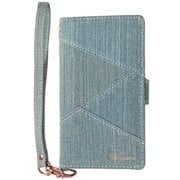 3651XZ1C [Xperia XZ1 Compact 手帳型ケース デニムコンチョ ハンドストラップ付き ライトブルー]