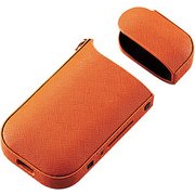 電子タバコアクセサリ IQOS用 ソフトレザーカバー オレンジ ET-IQLC3DR