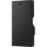 SB-SA62-LCDI/BK [Xperia XZ1 ケース Softbank SELECTION RILEGA Leather Flip ブラック]
