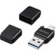 USB3.0 Type-A/microB対応 microSD専用カードリーダー/ライター ブラック BSCRM118U3BK