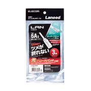 LANケーブル カテゴリー6A準拠 爪折れ防止/フラット ヨリ線 ホワイト 3m LD-GFAT/WH30